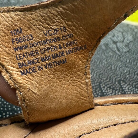 Børn Brown Leather Strappy Heeled Sandals Size 10M Handcrafted Footwear - Picture 6 of 9